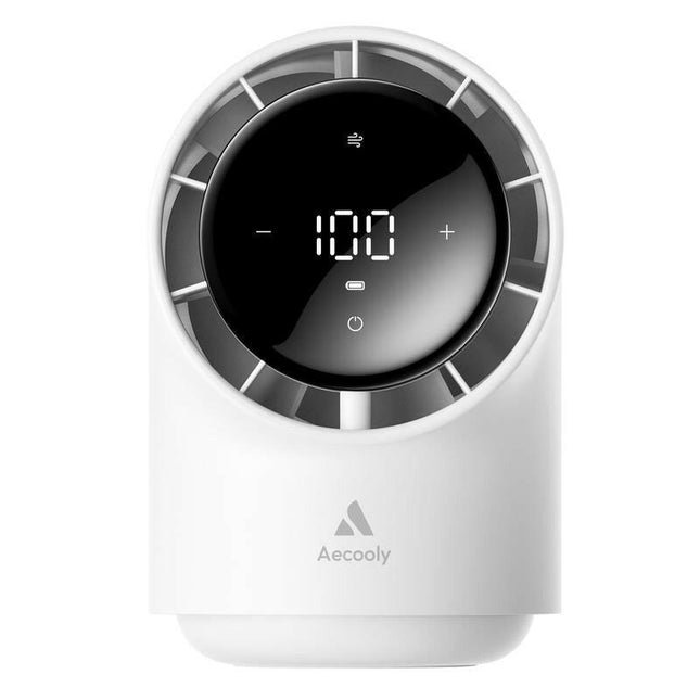 Aecooly Chic 01 Lite Touch Control Desk Fan - 100 Speeds, Quiet Operation, Digital Display, 4000mAh Portable Power for Home, Office & Travel