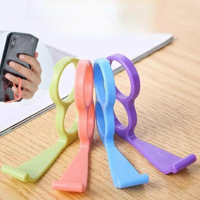 10 PCS Multifunctional Online Class Learning Device Manufacturer Creative Finger Ring Phone Holder Lazy Person Multifunctional Phone Holder Color Random