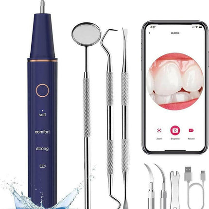 Stop Struggling with Food Stuck in Teeth! This Sonic Cleaner Removes Plaque in 30 Seconds! from Yellow Stains to Sparkling White! Cleansing Oral Removable Multicolor Kit Water Proof Jyq-01-Prilotte Store01