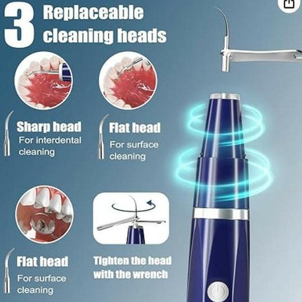 Stop Struggling with Food Stuck in Teeth! This Sonic Cleaner Removes Plaque in 30 Seconds! from Yellow Stains to Sparkling White! Cleansing Oral Removable Multicolor Kit Water Proof Jyq-01-Prilotte Store01