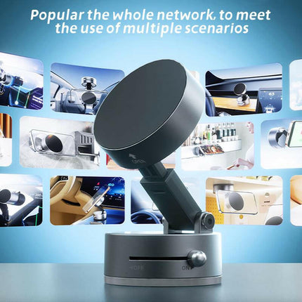 Upgraded Vacuum Magnetic Suction Phone Mount, Magnetic Car Phone Holder, Multipurpose Phone Holder for Car, Home, Office, Gym, 360° Adjustable