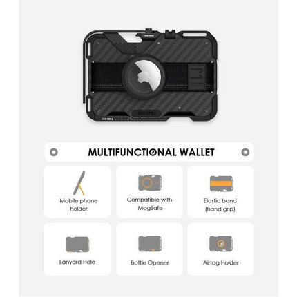 Aulumu G03 Magnetic Wallet Card Holder - Compatible with Magsafe, Multi-Function Mobile Phone Stand/Grip, RFID Shielding Card Magnetic Phone