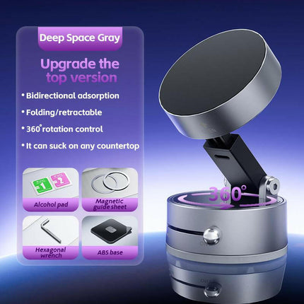 Upgraded Vacuum Magnetic Suction Phone Mount, Magnetic Car Phone Holder, Multipurpose Phone Holder for Car, Home, Office, Gym, 360° Adjustable
