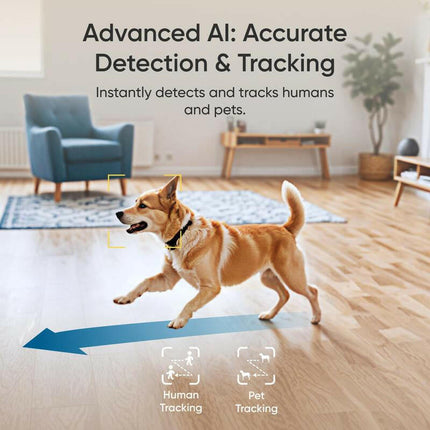 Eufy Indoor Cam E30, Latest Generation, 4K UHD Security Camera, 360 Pan-Tilt, Color Night Vision, AI Detection for Human/Pet/Audio/Crying, Human/Pet Auto Tracking, Works with Homekit｜Spingtok