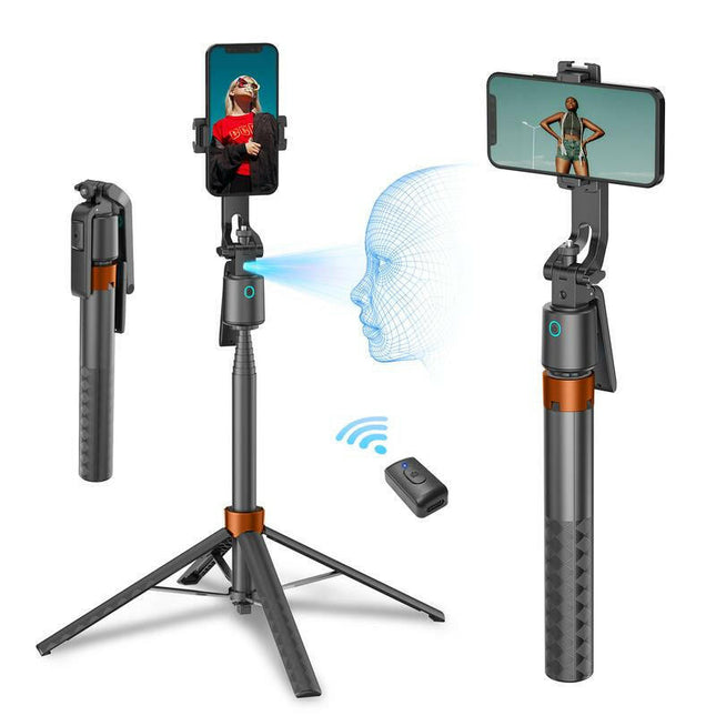 Auto Face Tracking Tripod for Iphone,70" Phone Tripod Stand with Light and Gesture Control,Selfie Stick for Iphone to Video Recording&Tiktok Live Streaming&Content Creator