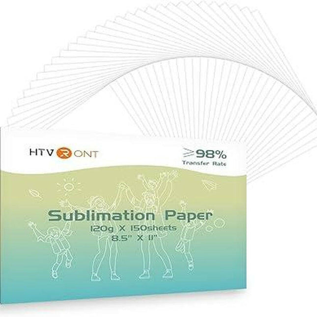 HTVRONT Sublimation Paper 8.5 X 11 Inches 216X 280 Cm- 150 Sheets Sublimation Paper 120G Compatible with Sublimation Printer Ink Heat Press Printable Transfer