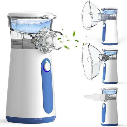 2025 Upgrade Humidifier Portable Atomiser -Handheld Mesh Nebulizer for Adults and Children, Quiet Lightweight Ventilator for Home and Travel, Fine Mist for Cough Relief, USB Rechargeable, with Self-Cleaning Mode