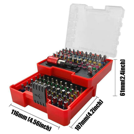 102-Piece Screwdriver Bit Set with Magnetic Bit & Quick Release Holder