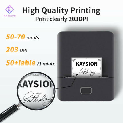 [Limit-Time Sale] KAYSION SK20 Inkless Label Maker with 7 Rolls Paper, Thermal Sticker Printer for Printing Addresses, Logos, Bluetooth Viral Machine