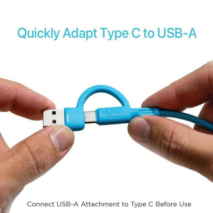 BLACK+DECKER USB C Multi Charging Cable, Fast Multi Charger Cable W/Adapter, Braided 2 in 1 Multiple USB Cable, Universal Charging Cord W/Type C/USB Adapter for Iphone 16 15/Samsung/Lg/Tablets/More