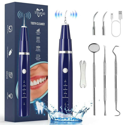 Stop Struggling with Food Stuck in Teeth! This Sonic Cleaner Removes Plaque in 30 Seconds! from Yellow Stains to Sparkling White! Cleansing Oral Removable Multicolor Kit Water Proof Jyq-01-Prilotte Store01