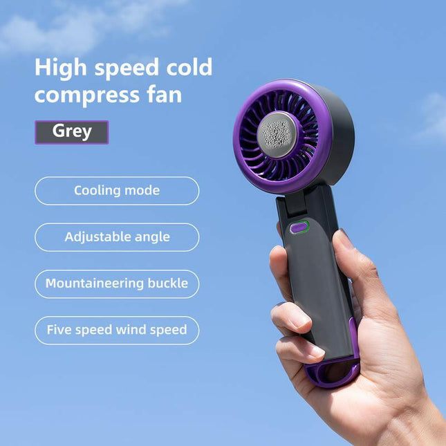 Mother'S Day Gifts,Portable Handheld Turbo Fan, Cooling Fan, 5 Gear Wind, 3S Cooling，Up to 10 Working Hours, 3 in 1 Handheld Fan for Outdoor, Travel, Camping