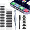 Phone Speaker Dust Protector Stickers &Amp; Cleaning Kit Anti-Dust Mesh Covers Plugs Brush for Iphone 16 15 14 13 12 11 X 8 7 plus Pro Max