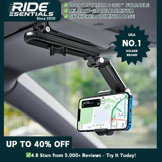 Good Quality New 2025 1080° Multi-Function Sunvisor Universal 360 Degree Rotating Phone Holder - Retractable for Car Use, Comprehensive Coverage - Cellphone, Smartphone-Ads