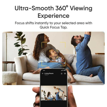 Eufy Indoor Cam E30, Latest Generation, 4K UHD Security Camera, 360 Pan-Tilt, Color Night Vision, AI Detection for Human/Pet/Audio/Crying, Human/Pet Auto Tracking, Works with Homekit｜Spingtok
