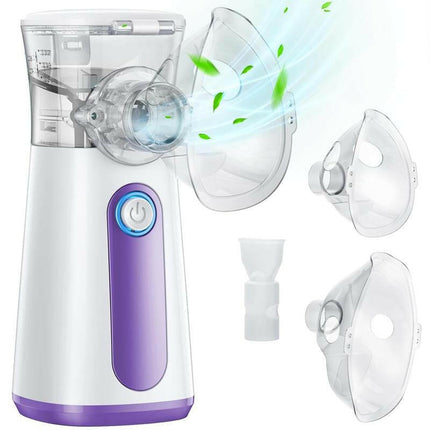2025 Upgrade Humidifier Portable Atomiser -Handheld Mesh Nebulizer for Adults and Children, Quiet Lightweight Ventilator for Home and Travel, Fine Mist for Cough Relief, USB Rechargeable, with Self-Cleaning Mode