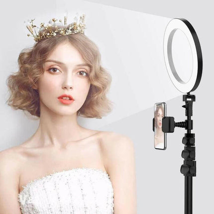 9 Inch Dimmable LED Ring Light with Phone Holder and 50'' Extendable Tripod Stand Selfie Kit Wireless Remote Circle 3 Modes for Smartphone Youtube Tiktok
