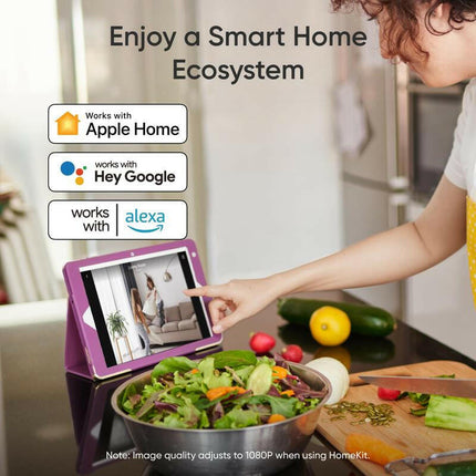 Eufy Indoor Cam E30, Latest Generation, 4K UHD Security Camera, 360 Pan-Tilt, Color Night Vision, AI Detection for Human/Pet/Audio/Crying, Human/Pet Auto Tracking, Works with Homekit｜Spingtok