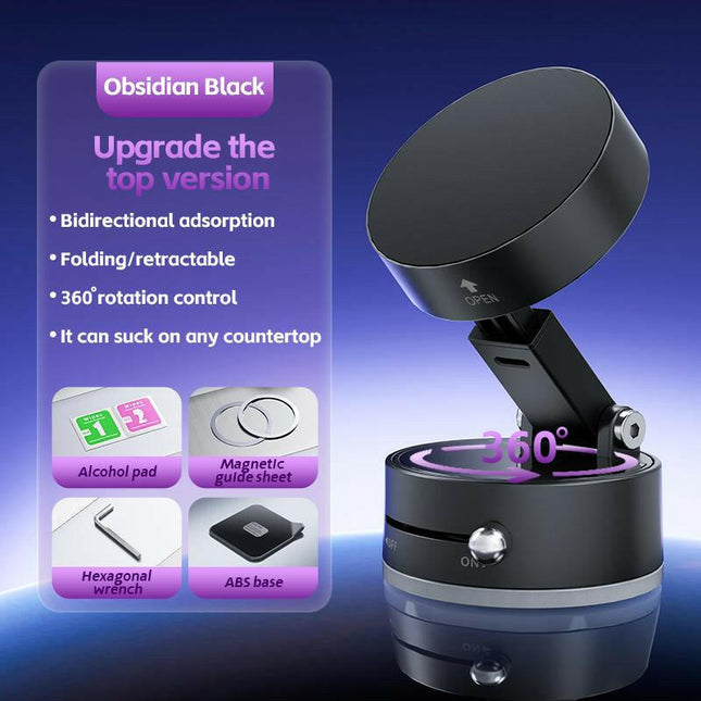 Upgraded Vacuum Magnetic Suction Phone Mount, Magnetic Car Phone Holder, Multipurpose Phone Holder for Car, Home, Office, Gym, 360° Adjustable
