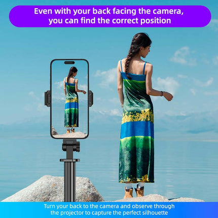 2025 New Rear Camera Selfie Stick ,XO-SS23 Projection Selfie Stick,With Selfie Monitor Screen,With Brush Tiktok Bluetooth Remote Control Scrolling ,With 2Pcs LED Fill Lights ,Maxinum Extend to 66.93 Inch , Phone Tripod, Content Creator Tools, Phone Tripod