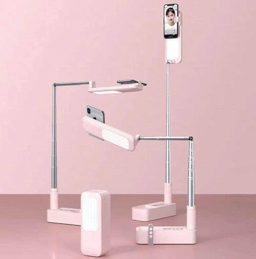 Selfie portable phone holder with lightweight foldable Bluetooth