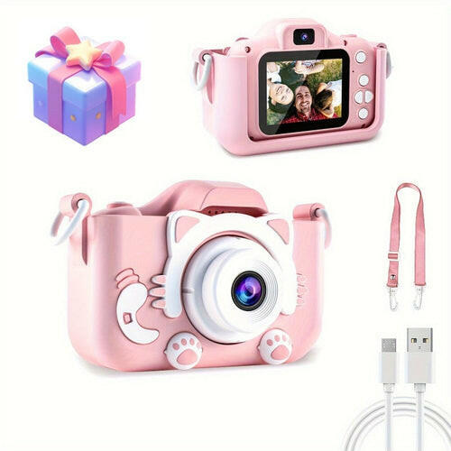 A Fun Pink Cat Camera That Can Take Photos, Record Videos, And Has 8