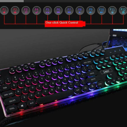 Dragon LED Backlight Gaming USB Wired Keyboard Mouse Set
